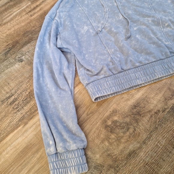 Cut & Paste Cropped Blue Hoodie size XS - Picture 2 of 10